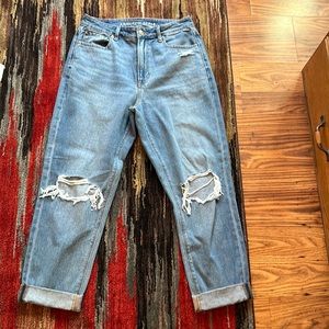 American Eagle Distressed Mom Jeans